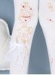 Alice's Afternoon Tea Series Autumn Winter Pure Color Wonderland Print Ornate Stereoscopic Bowknot Decoration Classic Lolita Pantyhose