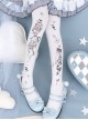 Alice's Afternoon Tea Series Pure Color Autumn Winter Simple Daily Wonderland Print Classic Lolita Pantyhose