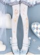 Alice's Afternoon Tea Series Pure Color Autumn Winter Simple Daily Wonderland Print Classic Lolita Pantyhose