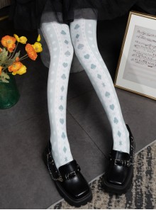 Alice Code Series Daily Fresh Digital Printing Sweet Lolita Pantyhose