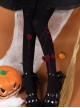 Corpse Bride Series Gorgeous Halloween Blood Stained Rose Bowknot Decoration Gothic Lolita Pantyhose