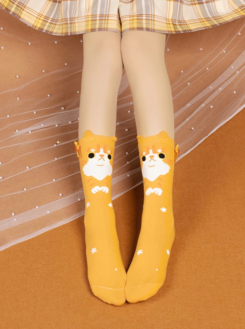 Cat Cotton Series Cute Cat Bowknot Decoration Sweet Lolita Cotton Socks