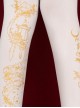 Moon Palace Series Chinese Style Castle In The Sky Golden Handwork Pure Color Classic Lolita Pantyhose