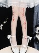 Chinese Style Red Plum Blossom Handwork Printed Summer Thin Velvet Classic Lolita Pantyhose