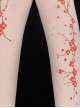 Chinese Style Red Plum Blossom Handwork Printed Summer Thin Velvet Classic Lolita Pantyhose