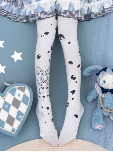 Animal Rhapsody Series Spring Autumn Leopard Velvet Print Daily Cute Classic Lolita Pantyhose