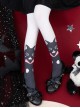 Animal Rhapsody Series Black White Cat Velvet Print Spring Autumn Daily Classic Lolita Pantyhose