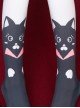 Animal Rhapsody Series Black White Cat Velvet Print Spring Autumn Daily Classic Lolita Pantyhose