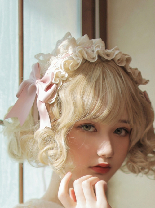 Delicate Handmade Lace Flower Bowknot Decoration Sweet Lolita Headband