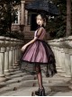 Bach Old Testament Series Pure Color Love Button Retro Polka Dot Top Embroidered Hem Classic Lolita Sleeveless Dress Set