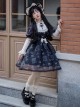 Lace Stitching Round Neck Butterfly Embroidery Cute Puff Sleeve Butterfly Print Daily Simple Gothic Lolita Short Sleeve Dress