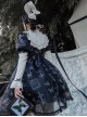 Lace Stitching Round Neck Butterfly Embroidery Cute Puff Sleeve Butterfly Print Daily Simple Gothic Lolita Short Sleeve Dress