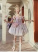 Midsummer Dream Series Elegant Ballerina Style Embroidered Print Gradient Purple Classic Lolita Sleeveless Dress