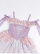 Midsummer Dream Series Elegant Ballerina Style Embroidered Print Gradient Purple Classic Lolita Sleeveless Dress