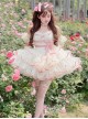 Pink Bowknot Lace Sweet Ballerina Style Slim Fit Daily Sweet Lolita Sleeveless Dress