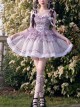 Star Trail Series Purple Lace Satin Star Mesh Ballet Style Miniskirt Classic Lolita Sleeveless Dress