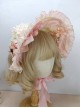 Pastoral Style Lace Flower Sunscreen Elegant Ribbon Bowknot Decoration Binding Band Classic Lolita Hat