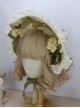 Pastoral Style Lace Flower Sunscreen Elegant Ribbon Bowknot Decoration Binding Band Classic Lolita Hat