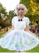 Ladylike Dandelion Butterfly Oil Painting Digital Printing Tulle Lace Ruffle Design Sweet Lolita Skirt