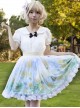 Ladylike Dandelion Butterfly Oil Painting Digital Printing Tulle Lace Ruffle Design Sweet Lolita Skirt