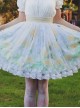 Ladylike Dandelion Butterfly Oil Painting Digital Printing Tulle Lace Ruffle Design Sweet Lolita Skirt