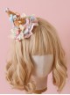 Cute Ice Cream Cone Design Pink-Blue Lace Bowknot Candy Decoration Sweet Lolita Little Top Hat