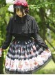 Soft Cute Strawberry Bear Crown Print Pleated Lace Ruffles Sweet Lolita Skirt