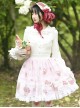 Bear Crown Cute Strawberry Flower Print Tulle Lace Ruffle Sweet Lolita Skirt