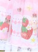 Bear Crown Cute Strawberry Flower Print Tulle Lace Ruffle Sweet Lolita Skirt