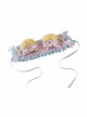 Cute Plush Little Bear Ears Bowknot Decoration Lace Binding Band Sweet Lolita Headband