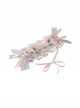 Pure Color Lace Plush Bear Ears Pink Blue Bowknot Decoration Cute Sweet Lolita Headband