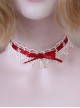 White Star Lace Pure Color Ribbon Water Drop Pearl Daily Girl Sweet Lolita Necklace