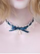 White Star Lace Pure Color Ribbon Water Drop Pearl Daily Girl Sweet Lolita Necklace