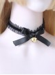 Cute Cat Bell Maid COS Black Bowknot Classic Lolita Necklace