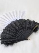 Retro Lace Pearl Feather Gorgeous Tea Party Take Pictures Pure Color Classic Lolita Fan