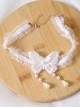 White Butterfly Water Drop Pearl Decoration Elegant Clavicle Chain Classic Lolita Necklace