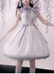Chinese Style Stand Collar Purple Wisteria Embroidered Printing Bowknot Decoration Classic Lolita Sleeveless Dress