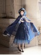 Blue Ethnic Style Pattern Pearl Tassel Decoration Dress New Chinese Style Hanfu Set