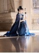 Blue Ethnic Style Pattern Pearl Tassel Decoration Dress New Chinese Style Hanfu Set