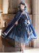 Blue Ethnic Style Pattern Pearl Tassel Decoration Dress New Chinese Style Hanfu Set