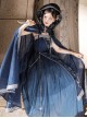 Blue Ethnic Style Pattern Pearl Tassel Decoration Dress New Chinese Style Hanfu Set