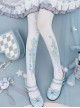 Forever Tulips Series Spring Elegant Tulip Print Velvet Classic Lolita Pantyhose