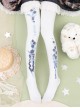 Forever Tulips Series Spring Elegant Tulip Print Velvet Classic Lolita Pantyhose