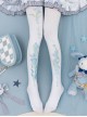 Forever Tulips Series Spring Elegant Tulip Print Velvet Classic Lolita Pantyhose