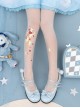 Cute Rabbit Print Thin Summer Pure Color Daily All-Match Classic Lolita Pantyhose