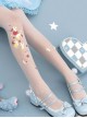 Cute Rabbit Print Thin Summer Pure Color Daily All-Match Classic Lolita Pantyhose