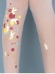 Cute Rabbit Print Thin Summer Pure Color Daily All-Match Classic Lolita Pantyhose