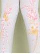 Preserved Flower Series Preserved Flower Print Pure Color Daily Spring-Autumn Classic Lolita Pantyhose