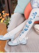 Mushroom Forest Series Velvet Cute Mushroom Print Classic Lolita Pantyhose