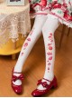 Mushroom Forest Series Velvet Cute Mushroom Print Classic Lolita Pantyhose